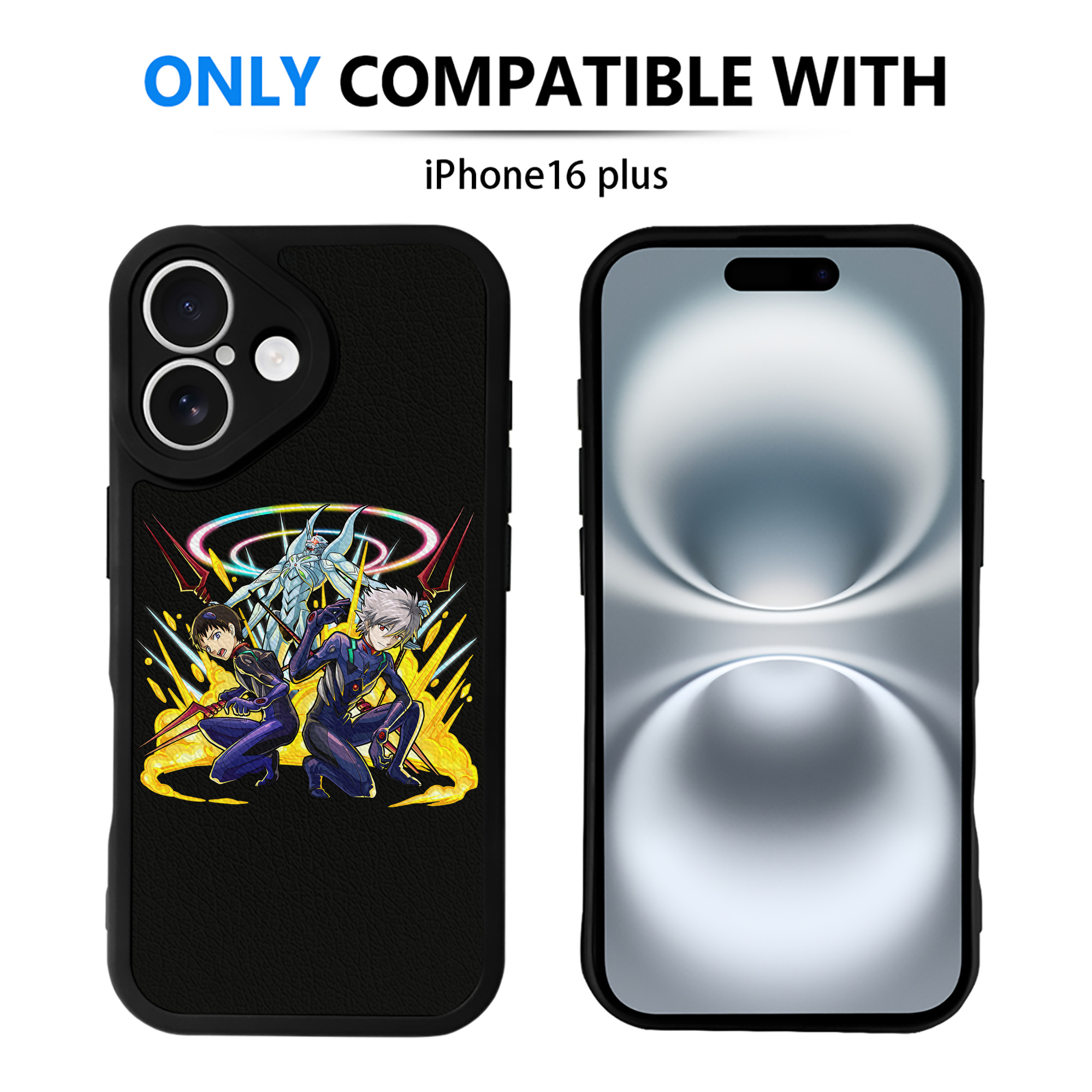 （画像用） EVA 新世紀エヴァンゲリオン 【iPhone 16シリーズ対応】シリコンスマホケース（レザー調） 材質：シリコン